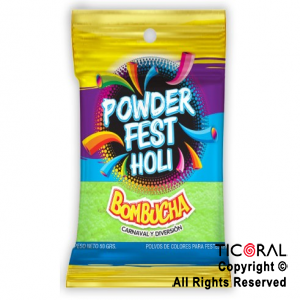 POLVO HOLI COLOR BOMBUCHA PARA LANZAR VERDE MANZANA X 50 GR.